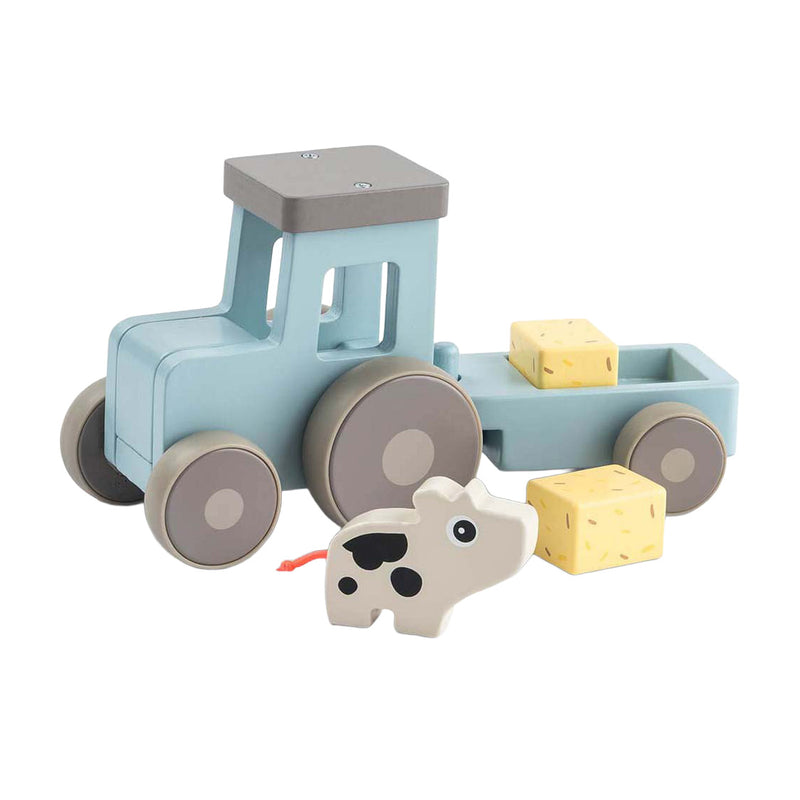 Load image into Gallery viewer, Done by deer tiny farm houten tractor dotti blauw
