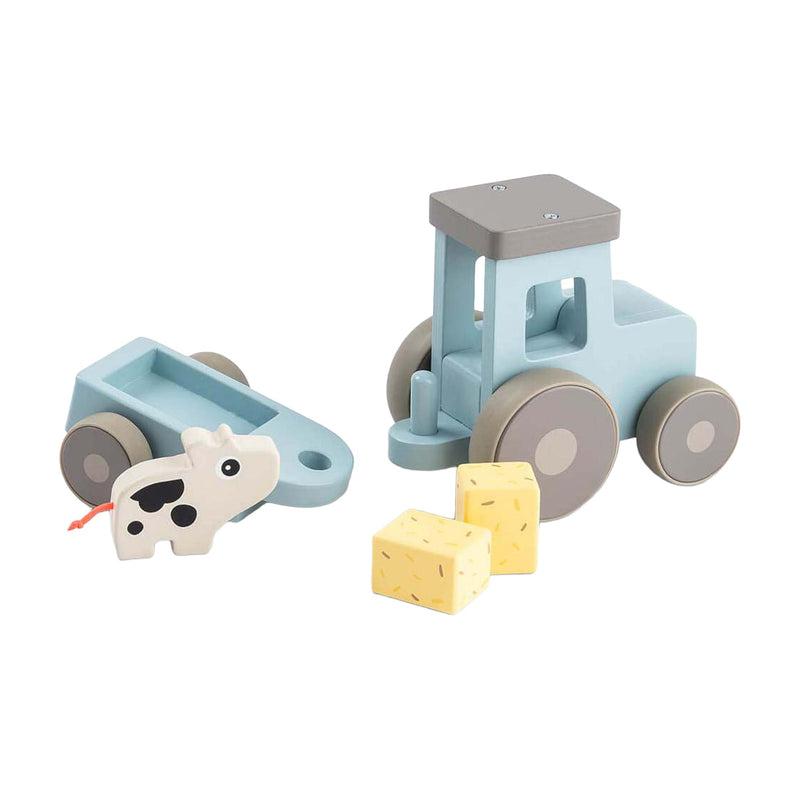 Load image into Gallery viewer, Done by deer tiny farm houten tractor dotti blauw

