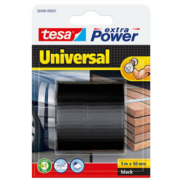Tesa 1005236 - xp univ. zwart 5m:50mm | 4 stuks