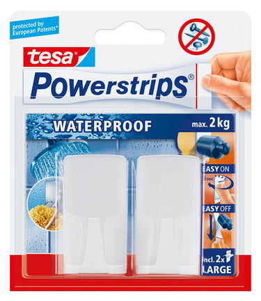 Tesa 1005366 - powerstr wp haken wit | 6 stuks