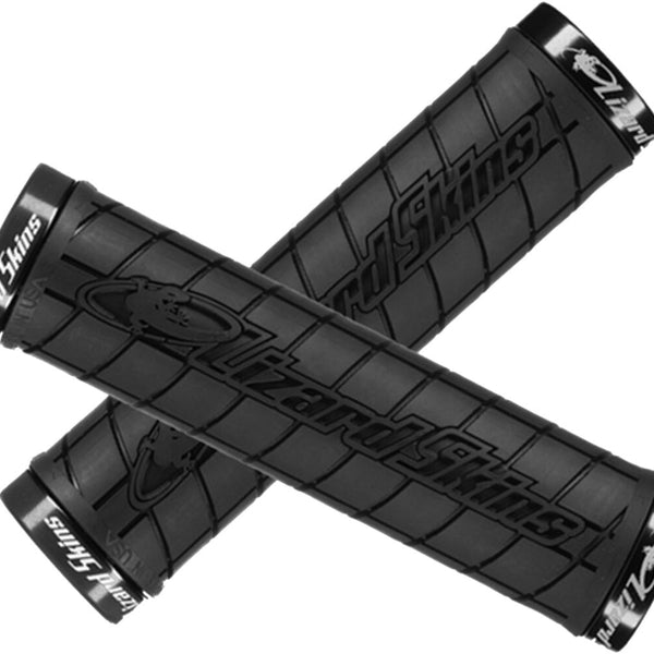 Grips lock-on logo - black (black clamps)