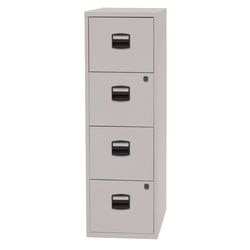 Archiefkast bisley 41,3 x 40 x 128,3 cm lichtgrijs 4x lade afsluitbaar