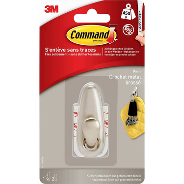 3m 1069947 - command™ small forever classicnickel metal hook fc11-bn | 6 stuks