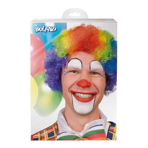 Boland pruik clown multikleur volwassenen