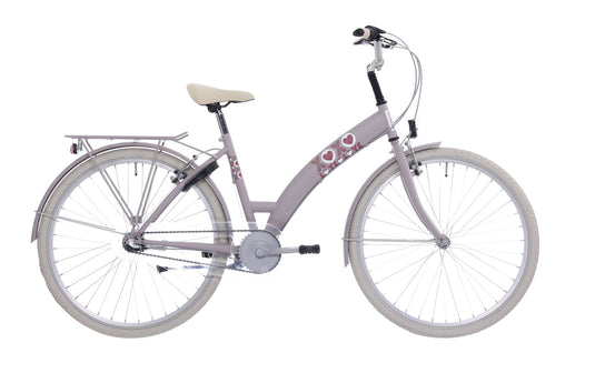 Bikefun kinderfiets lots of love 26 inch met nexus 3 versnelling remnaaf - adobe roze