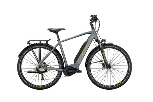 Kayza elektrische trekkingfiets talik dry 6 mod. 22 ebike talik dry 6 28 56 diam.9sp grey gold