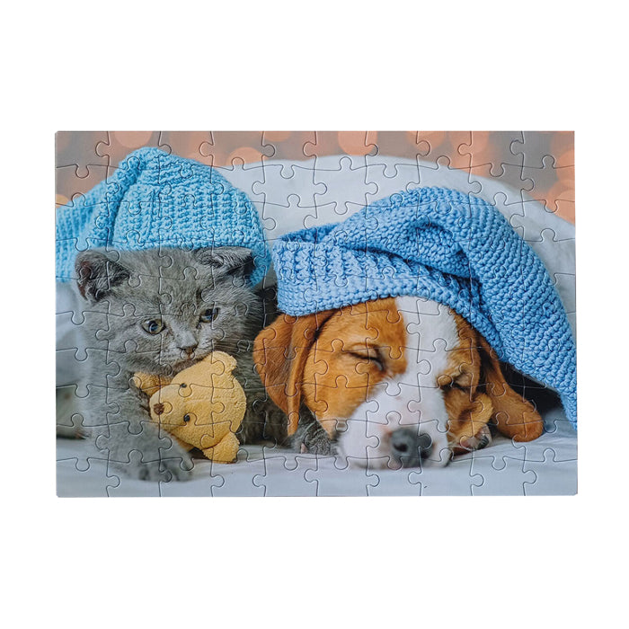 Load image into Gallery viewer, Tactic legpuzzel cute kitten and sleepy dog, 100st.
