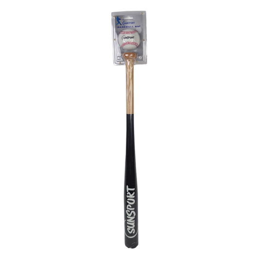 Bex sunsport honkbalset – houten honkbalknuppel 71 cm met bal – recreatief slagspel – outdoor buitenspel – vanaf 8 jaar