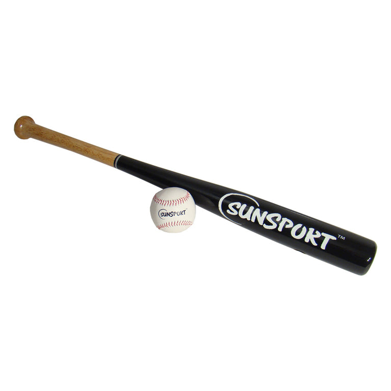 Afbeelding laden in galerijviewer, Bex sunsport honkbalset – houten honkbalknuppel 71 cm met bal – recreatief slagspel – outdoor buitenspel – vanaf 8 jaar
