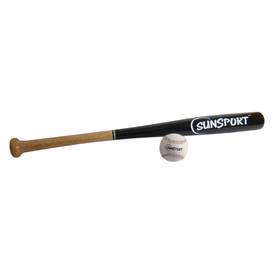 Bex sunsport honkbalset – houten honkbalknuppel 71 cm met bal – recreatief slagspel – outdoor buitenspel – vanaf 8 jaar