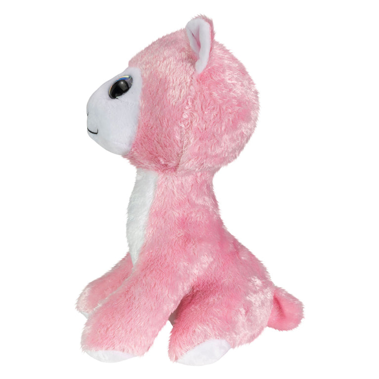 Load image into Gallery viewer, Lumo stars knuffel lama olivia 24cm pluche speelgoed roze wit.
