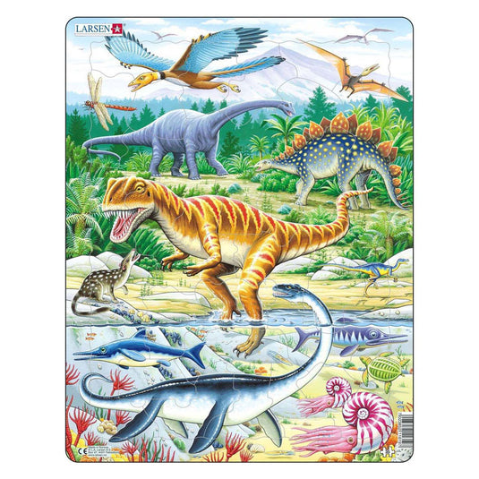 Selecta larsen legpuzzel dieren - dinosaurus, 35st.