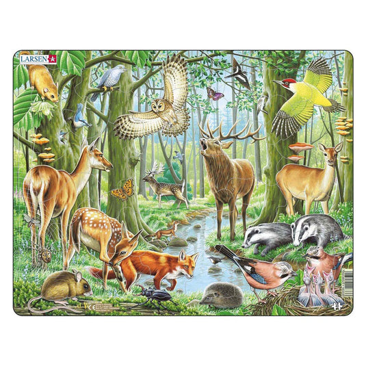 Selecta larsen legpuzzel dieren - europese bossen, 40st.