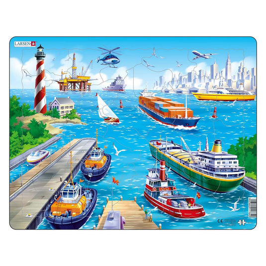 Selecta larsen legpuzzel de haven , 35st.