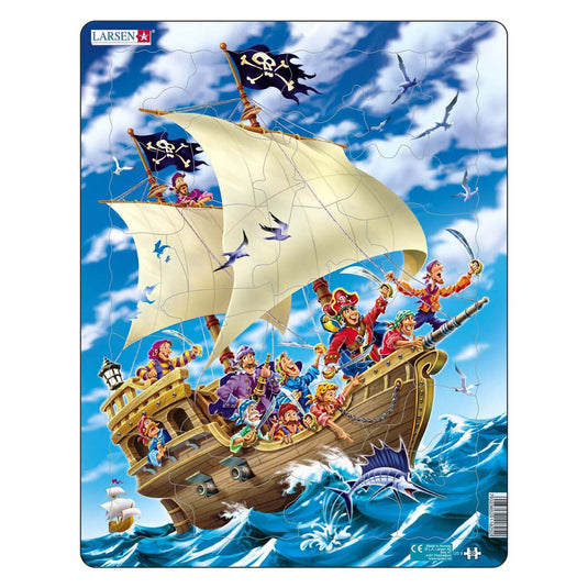 Selecta larsen legpuzzel het piratenschip , 30st.