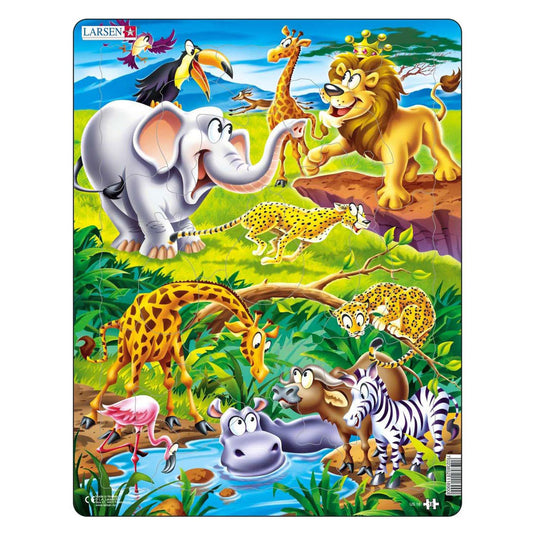 Selecta larsen legpuzzel dieren - op safari, 18st.