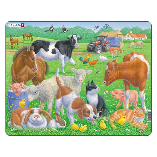 Selecta larsen legpuzzel dieren - huisdieren en boerderijdieren, 15st.