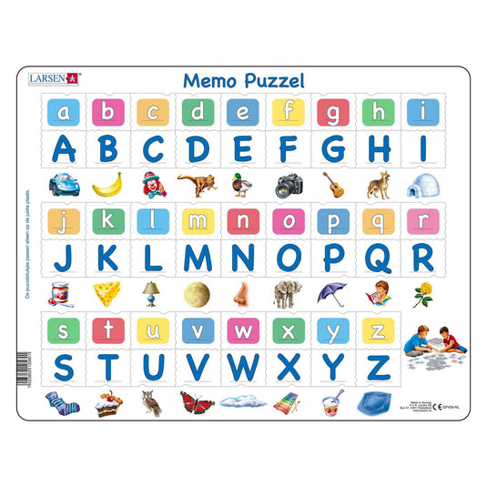 Selecta larsen memopuzzel leren lezen - het alfabet met afbeeldingen, 52st.