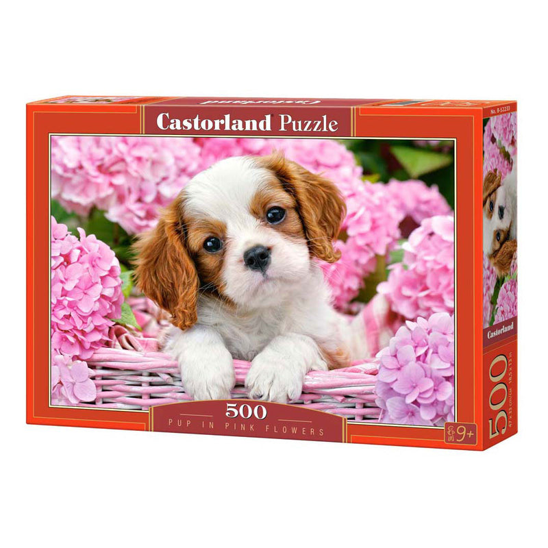 Load image into Gallery viewer, Selecta castorland legpuzzel pup in pink flowers, 500st.
