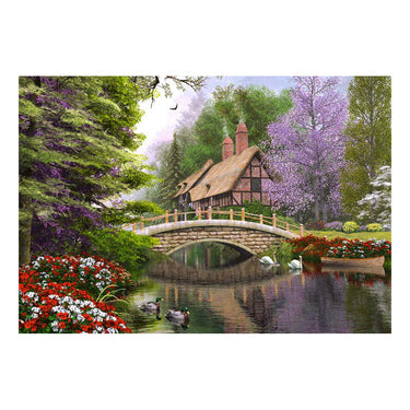 Castorland river cottage – puzzel – 1.000 stukjes – satijnen afwerking – perfecte pasvorm – europese kwaliteit