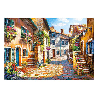 Castorland rue de village – puzzel – 1.000 stukjes – satijnen afwerking – perfecte pasvorm – europese kwaliteit