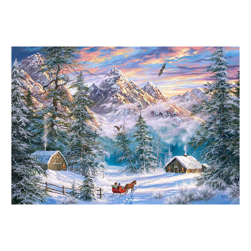 Load image into Gallery viewer, Castorland mountain christmas – puzzel – 1.000 stukjes – satijnen afwerking – perfecte pasvorm – europese kwaliteit
