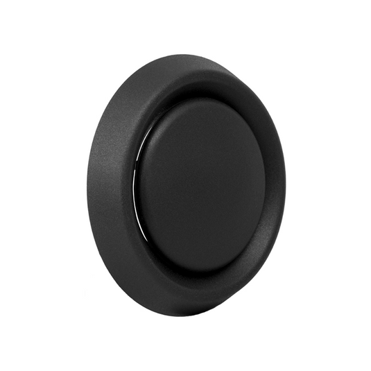 Renson 1068945 - inbouw afzuigventiel pvc 736 (dia 125) str 9005 (zwart) | 2 stuks