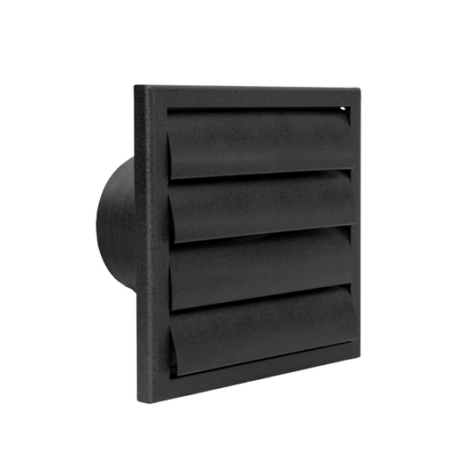 Renson 1069268 - dampkaprooster 4 klep pvc 742 (100-130) str 9005 (zwart) | 2 stuks