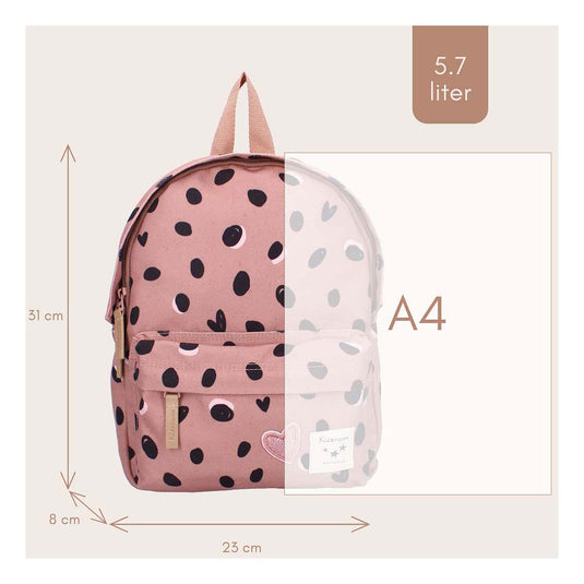 Kidzroom rugzak loving days zwarte stippen
