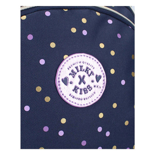 Milky kiss rugzak dotted delight paars gouden stippen, 3-vaks
