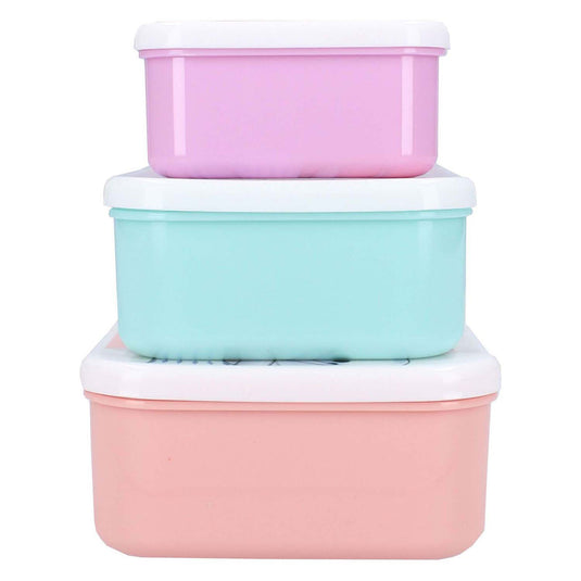 Vadobag frozen snackbox en fruitdoos lichtgroen en roze - 3in1