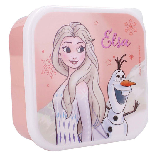 Vadobag frozen snackbox en fruitdoos lichtgroen en roze - 3in1