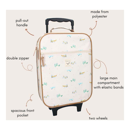Kidzroom trolley koffer small talk - vliegtuigen