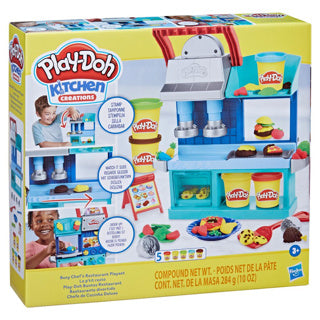 Load image into Gallery viewer, Play-doh kitchen creations chefs drukke restaurant - 5 kleipotjes
