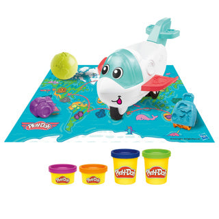 Play-doh airplane explorer starter set - boetseerklei - 4 potjes