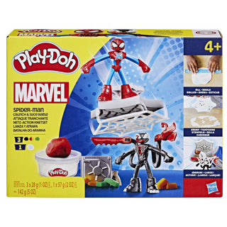 Play-doh marvel spider-man werp en snij speelset - boetseerklei - inclusief 2 figuren