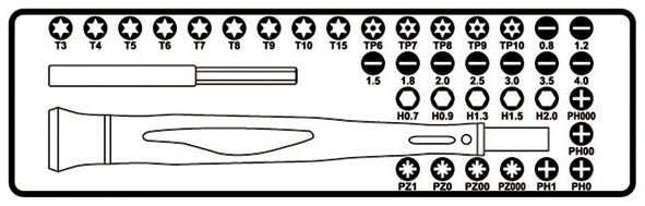 PA0401A Beta micro screwdriver set