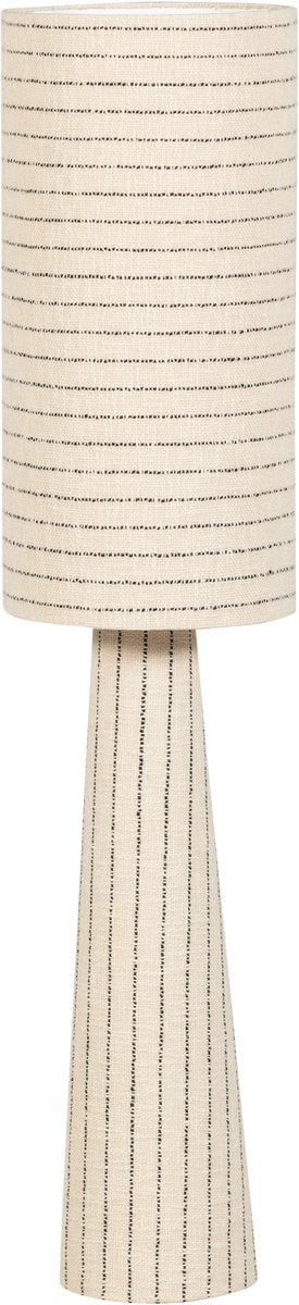 Woood loft vloerlamp - metaal bouclé - naturel met strepen 130xø30 cm