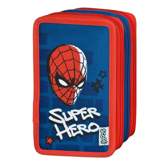 Undercover 3-vaks gevulde etui spiderman
