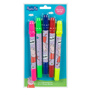 Undercover peppa pig stempelstiften 2in1, 5st.