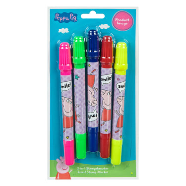 Undercover peppa pig stempelstiften 2in1, 5st.
