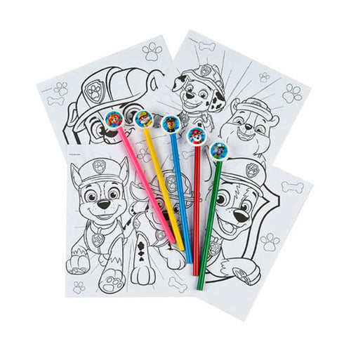 Undercover kleurblok paw patrol met 5 kleurpotloden
