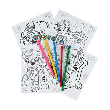 Undercover - paw patrol coloring pad with coloured pencils