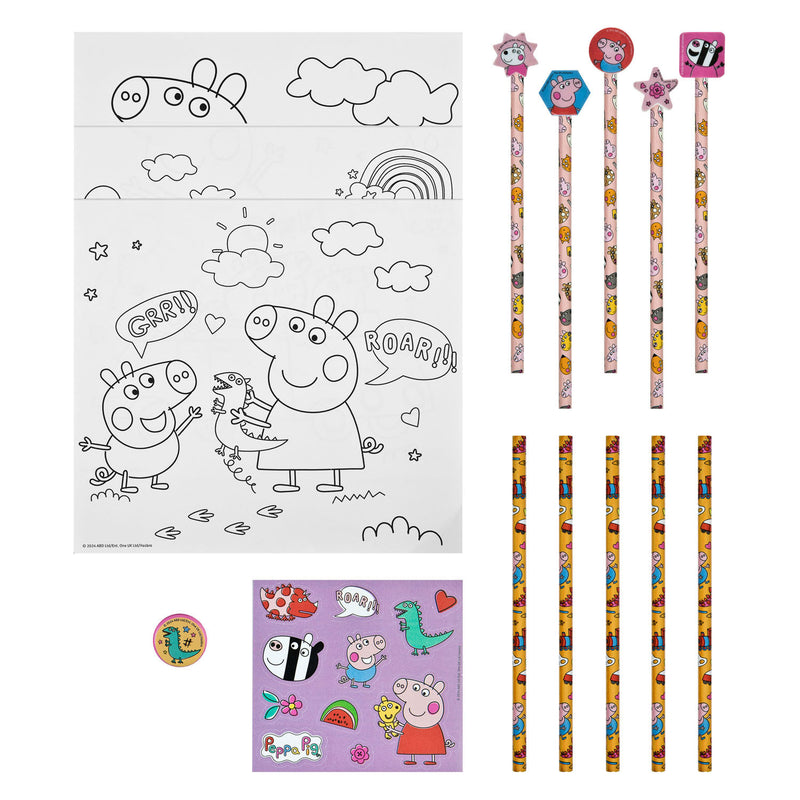 Load image into Gallery viewer, Undercover kleurset met gummen peppa pig, 29dlg.

