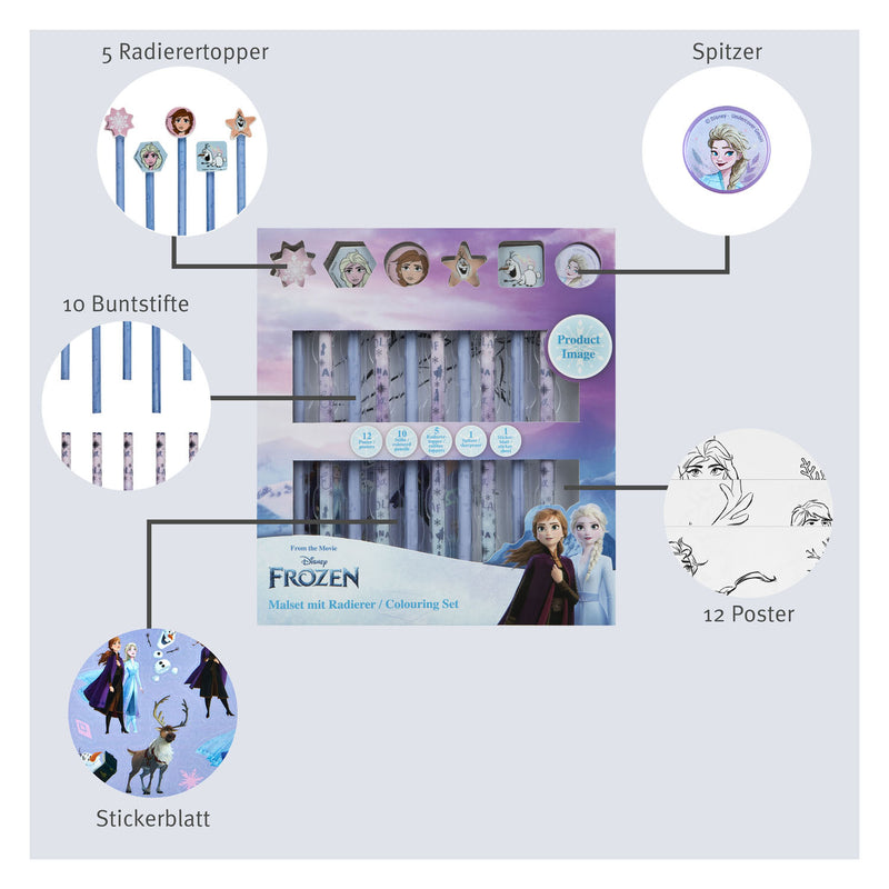 Load image into Gallery viewer, Undercover kleurset met gummen frozen, 29dlg.
