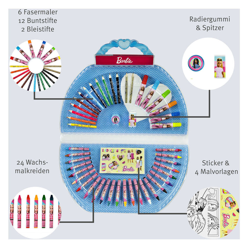 Load image into Gallery viewer, Undercover kleurkoffer barbie, 51dlg.
