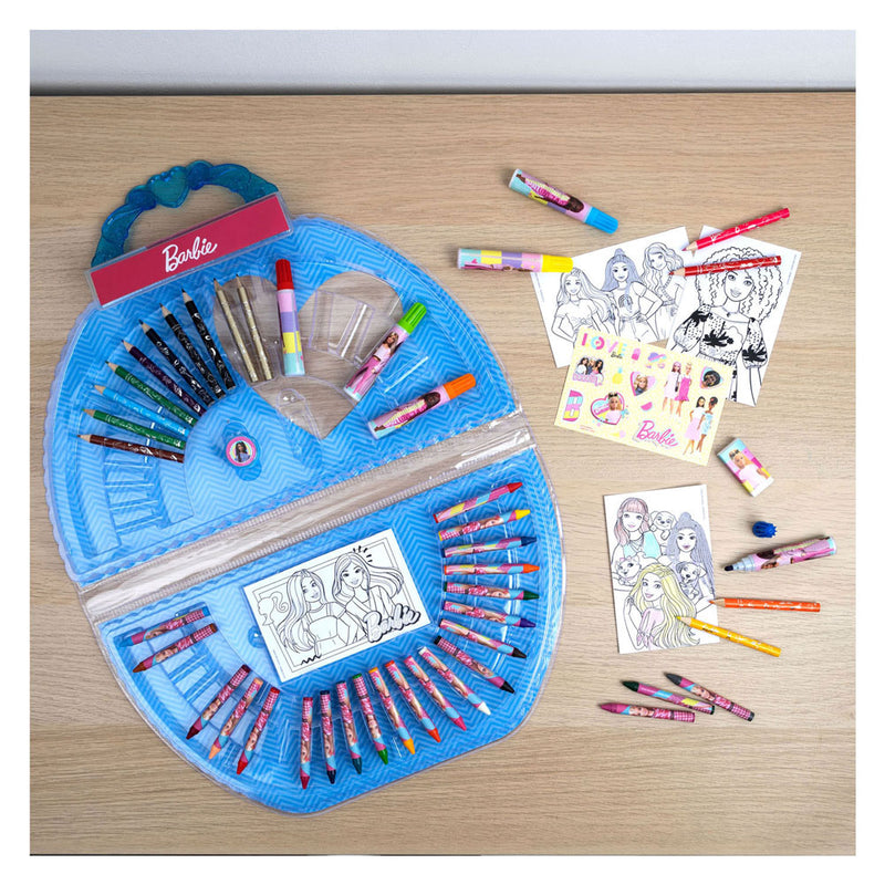 Load image into Gallery viewer, Undercover kleurkoffer barbie, 51dlg.
