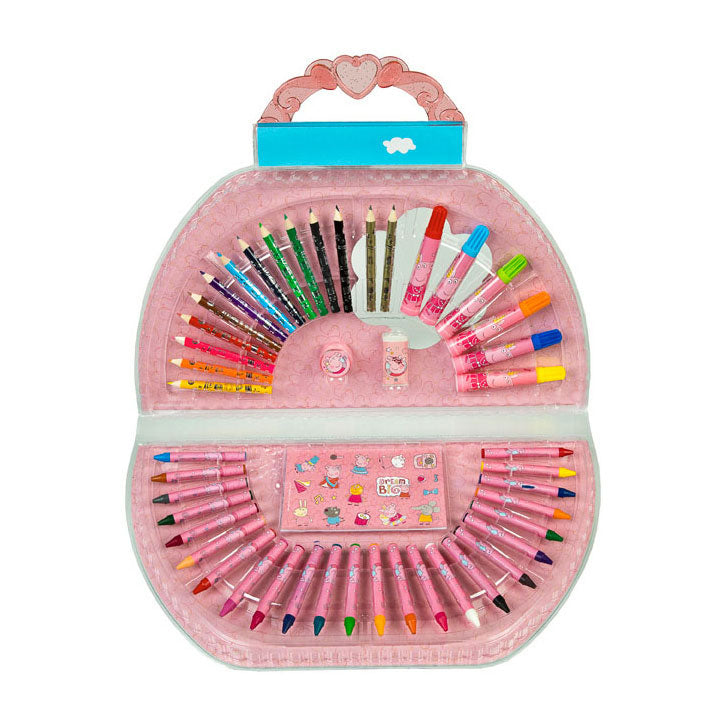 Load image into Gallery viewer, Undercover Kleurkoffer Peppa Pig, 51dlg.
