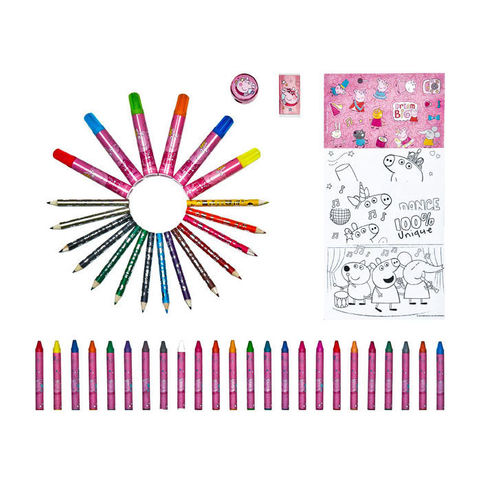 Load image into Gallery viewer, Undercover Kleurkoffer Peppa Pig, 51dlg.
