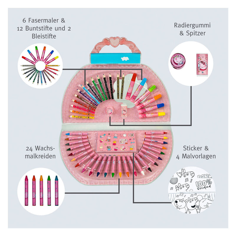 Load image into Gallery viewer, Undercover kleurkoffer peppa pig, 51dlg.
